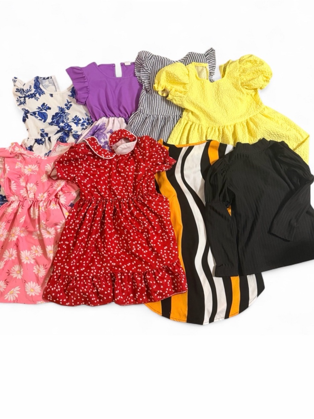 Kids dress bundle - 8 pieces dresses and a top